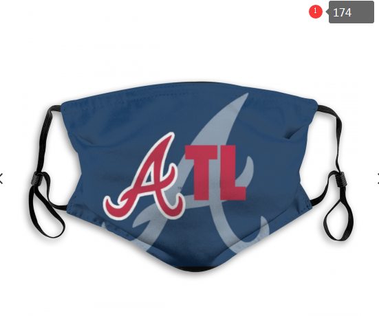 MLB Atlanta Braves #5 Dust mask with filter->mlb dust mask->Sports Accessory